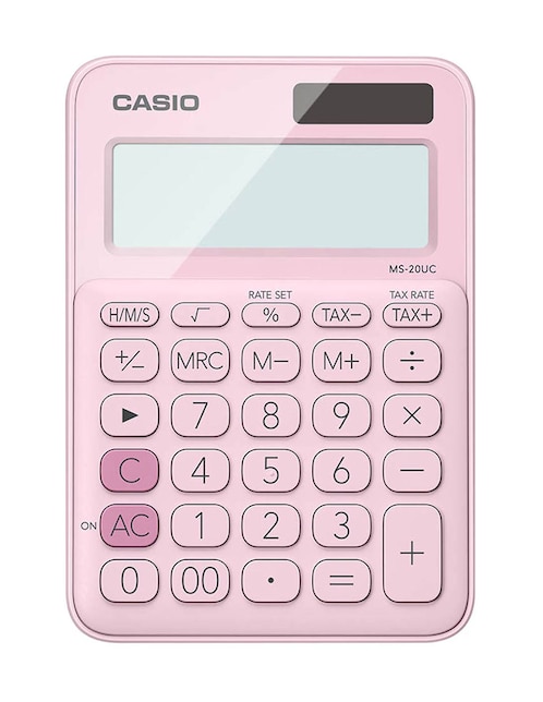 Calculadora de escritorio Casio rosa
