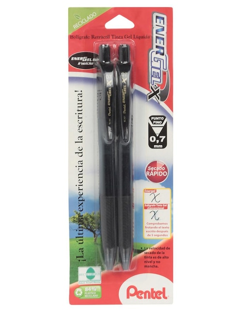 Set de 2 bolígrafos Energel negro 1