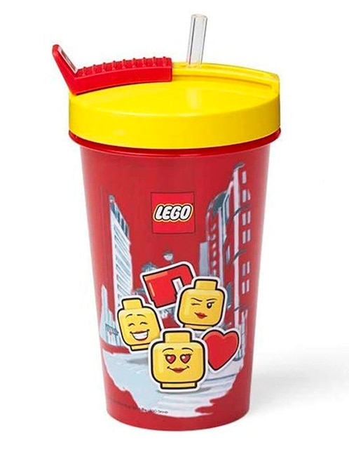 Termo Lego de plástico con tapa rosca 500 ml