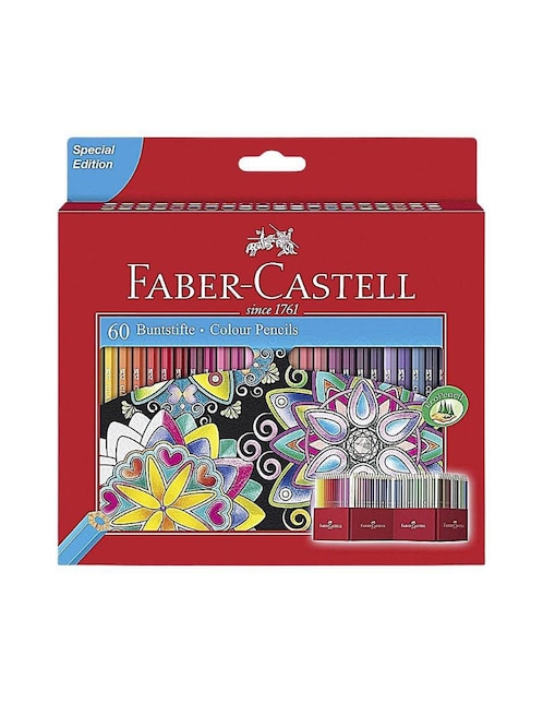 Set lápices de colores Faber-Castell hexagonal 60 piezas