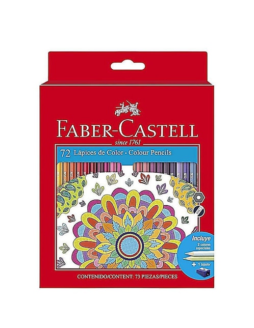 Set lápices de color Faber-Castell hexagonal 72 piezas