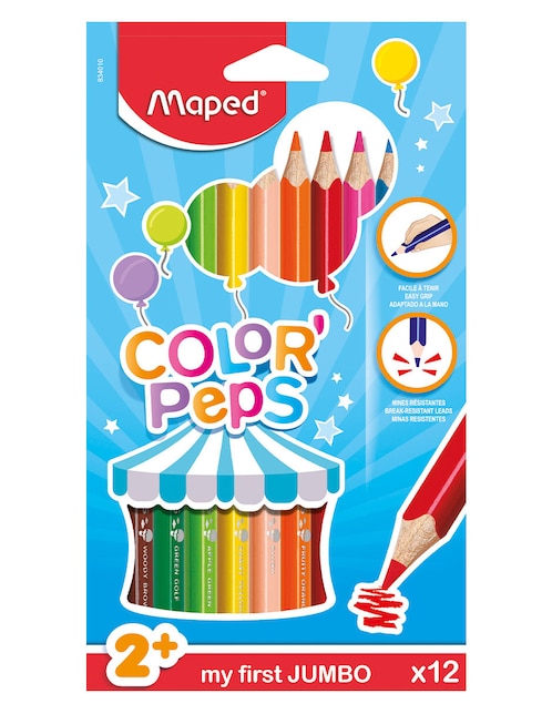 Set lápices de colores Maped Color'Peps My First Jumbo 12 piezas