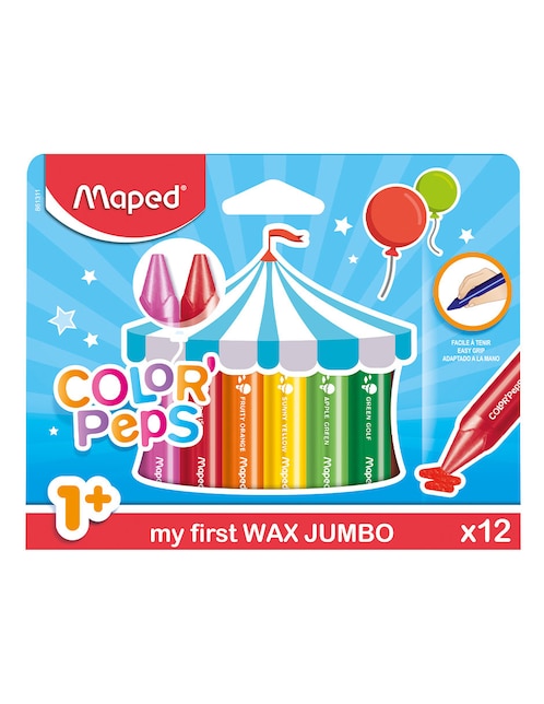 Set de crayones Maped color'Peps My First Jumbo 12 piezas