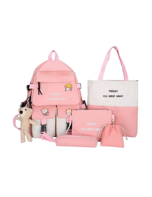 Set mochila escolar impermeable unisex 1