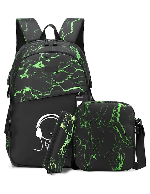 Set mochila escolar Genérica impermeable unisex