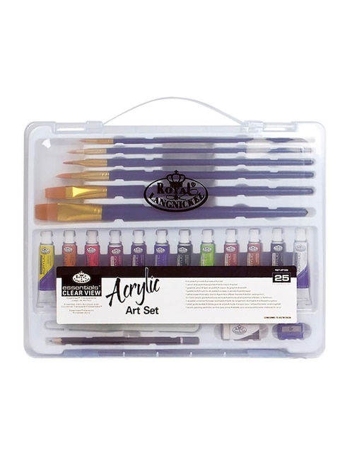 ROYAL & LANGNICKEL Pintura acrílica Royal & Langnickel Clearview 25 piezas