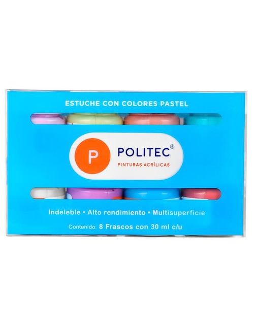 Pintura Acrílica Politec Linea 300 8 piezas
