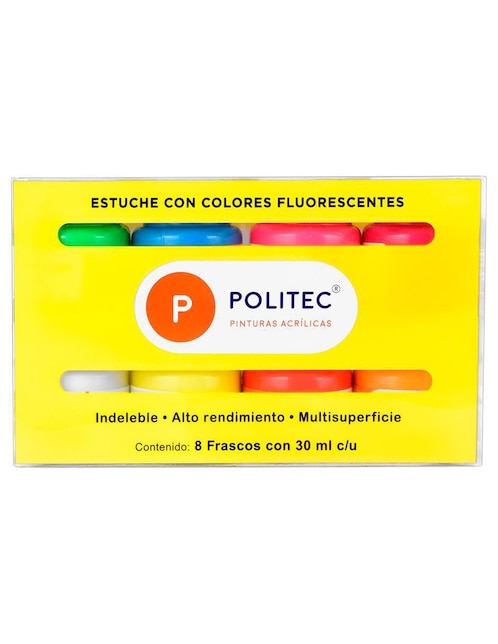 Pintura Acrílica Politec Linea 300 8 piezas