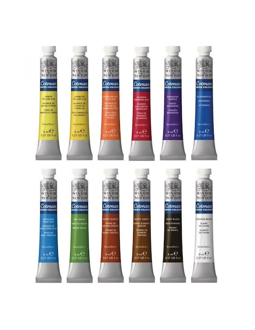 Acuarela Winsor & Newton Cotman 12 piezas