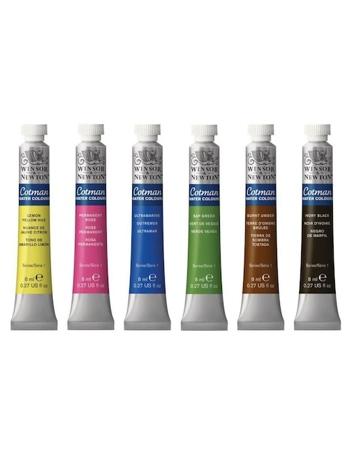 Acuarela Winsor & Newton Cotman 6 piezas