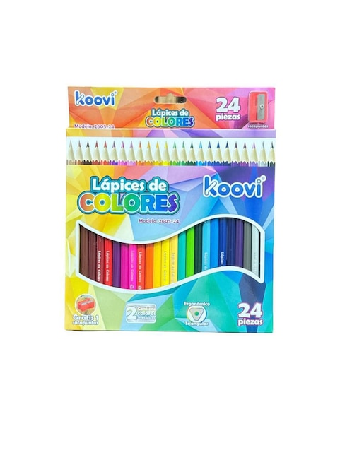 KOOVI Lápiz de color Koovi triangular 24 piezas