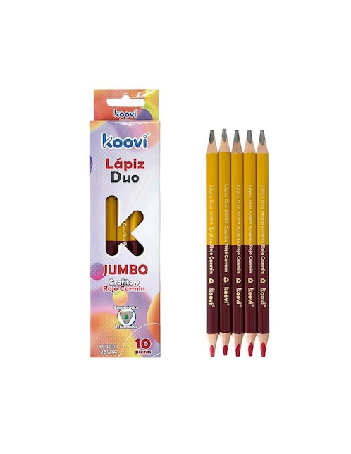 Lápiz de color Koovi triangular 10 piezas