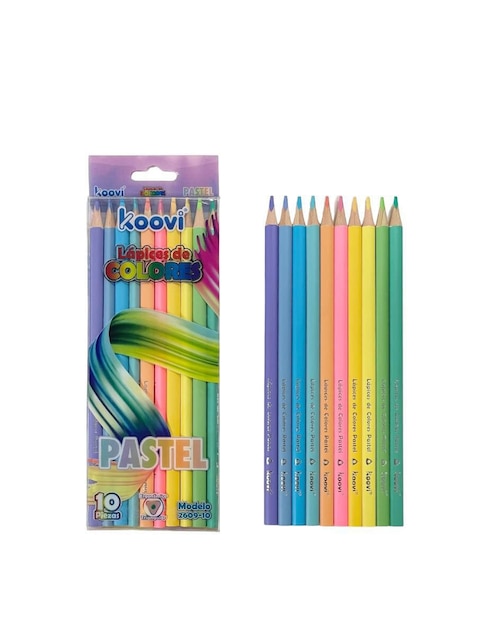 Imagen de producto Lápiz de color Koovi triangular 10 piezas