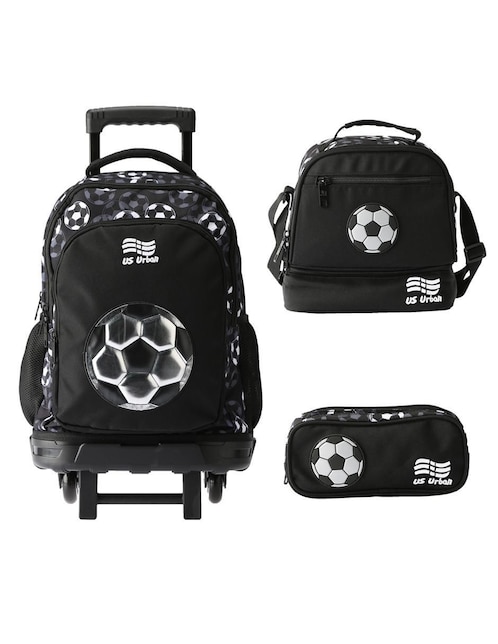 Set mochila escolar Us Urban Futbol unisex