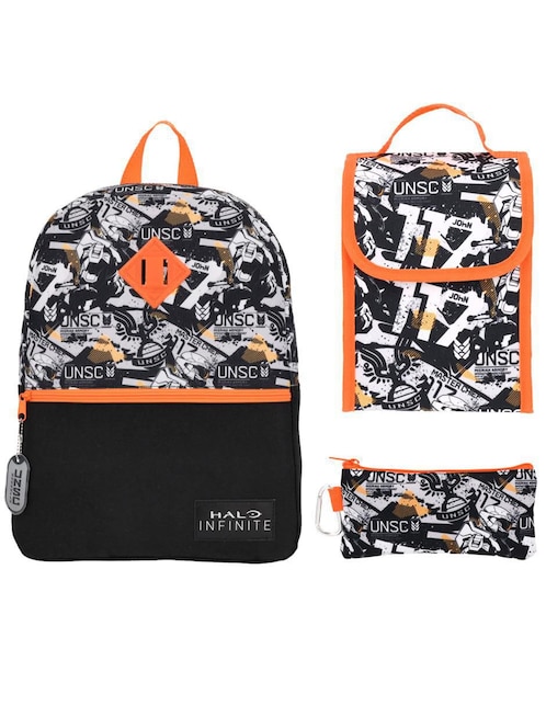 Set mochila escolar Master Chief Keepack Halo unisex