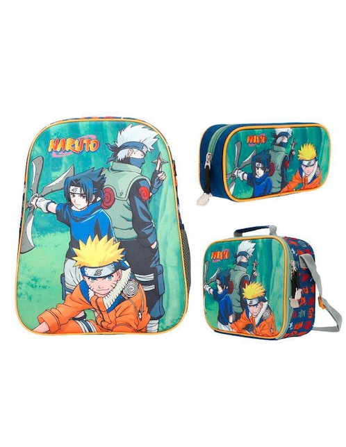 Set mochila escolar Naruto Uzumaki Keepack unisex