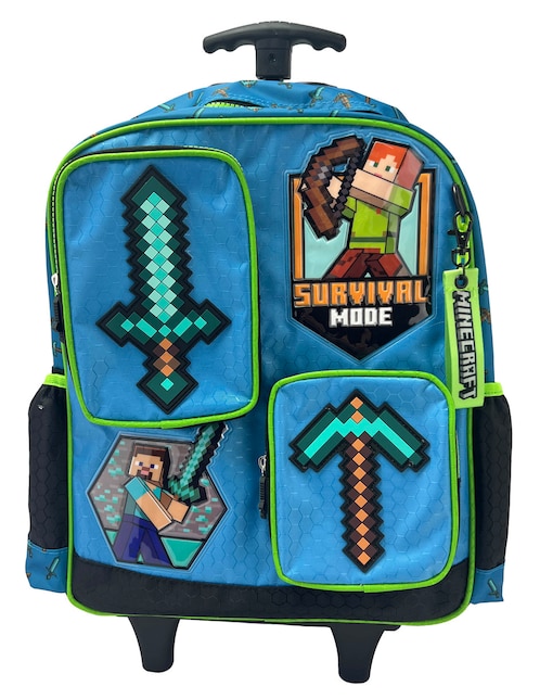 RUZ Mochila con ruedas escolar Minecraft Ruz MINECRAFT BATALLA para niño