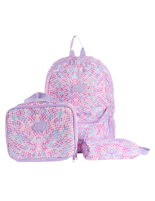 Set mochila escolar Skechers para niña