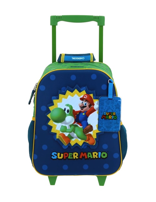 CHENSON Mochila con ruedas escolar Mario Bros Chenson Pulver para niño