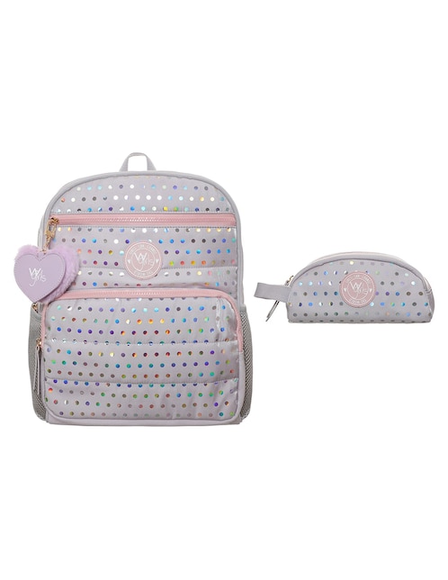 MOCHILA BTS WGIRLS, PLATEADO
