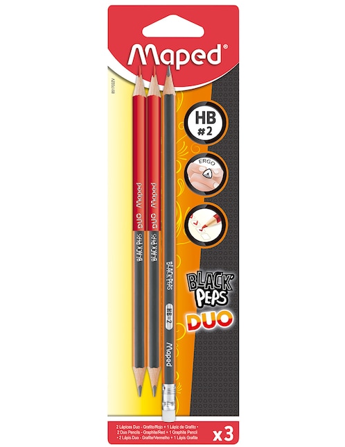 Lápices de color Blackpeps triangular HB 3 piezas 1