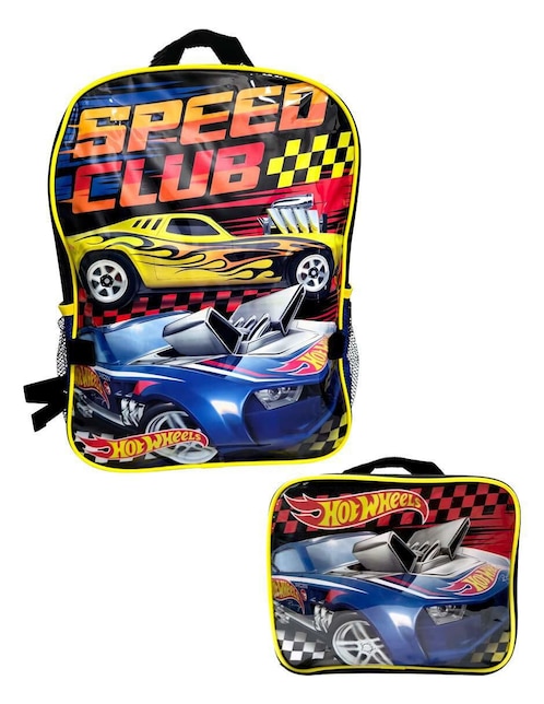HOT WHEELS Set mochila escolar Hot Wheels Hot Wheels Speed Club para niño