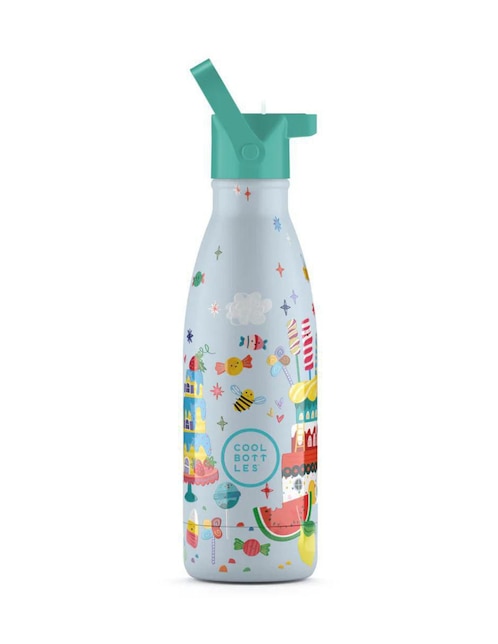 Termo Cool Bottles de acero inoxidable Kids Candy Land con tapa rosca 350 ml