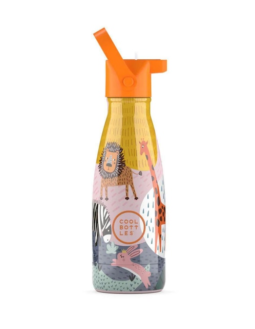 Termo Cool Bottles de acero inoxidable Kids Savannah Kingdom con tapa rosca 260 ml