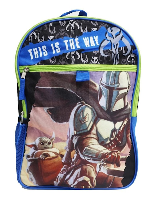 Mochila escolar Mandalorian Warrior Bioworld StarWars impermeable infantil unisex