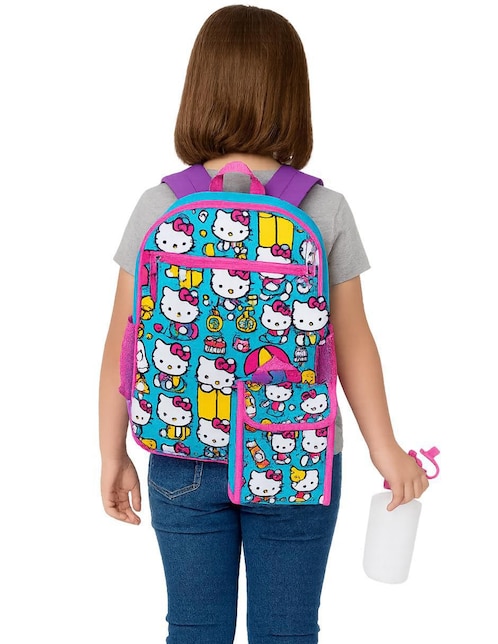 Set mochila escolar Hello Kitty Tatys Fashion impermeable para niña