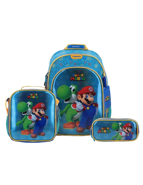 Set mochila escolar Super Mario Bros Shiyo 1