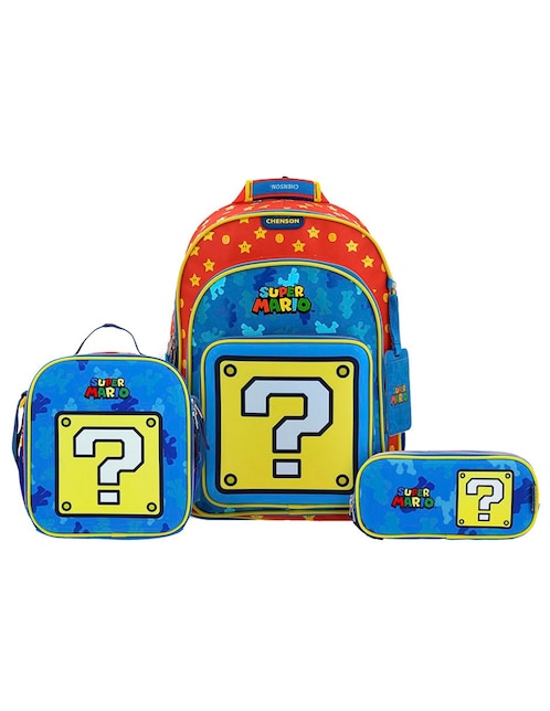 Set mochila escolar Super Mario Bros Myst para niño
