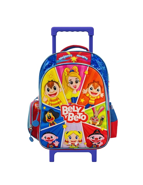 Mochila con ruedas escolar bely y beto mejores amigos unisex 1