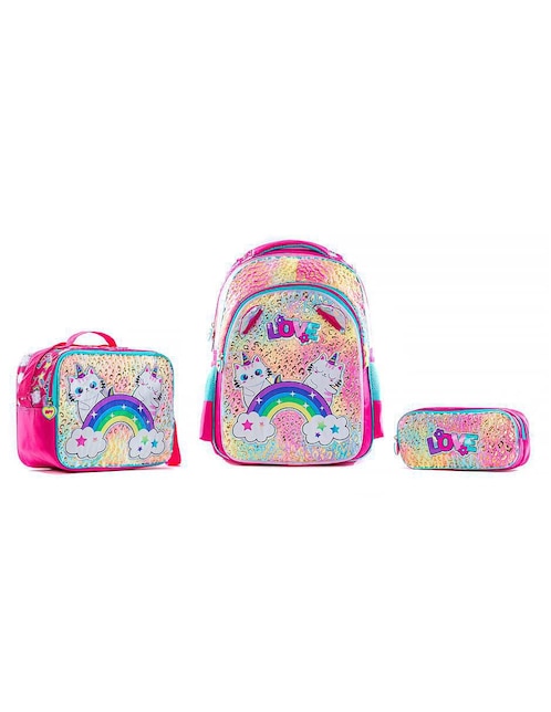 Set mochila escolar TR CAT04 para niña Set mochila escolar TR CAT04 para niña