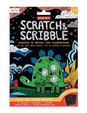 Set Rasca Y Descubre Ooly Mini Scratch & Scribble Dinosaurios