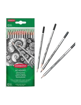 Lápiz Derwent hexagonal 12 piezas