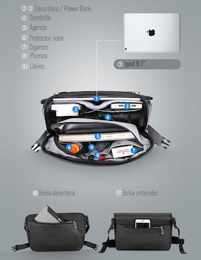 Bolsa bandolera Mark Ryden para hombre