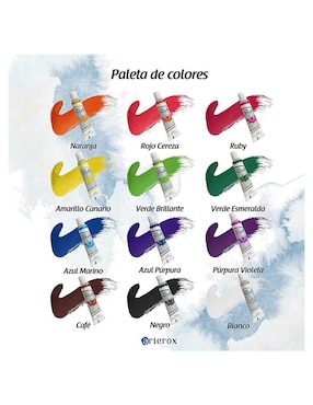 Pintura acrílica Arterox 12 piezas