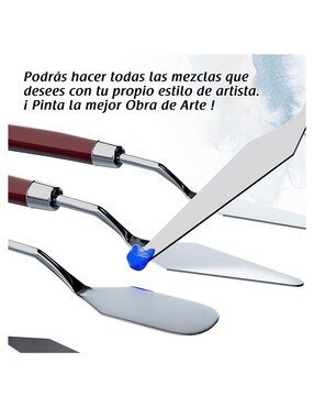 Set espátulas para pintar 5 piezas Arterox de acero inoxidable