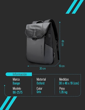 Mochila con portalaptop Bange unisex