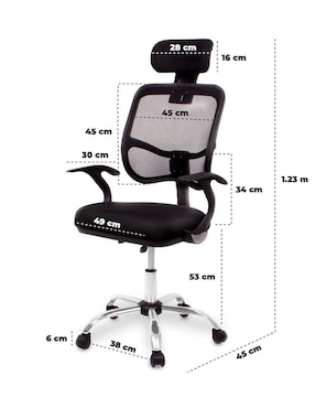 Silla de escritorio Q-Tech Q-Tech de acero inoxidable