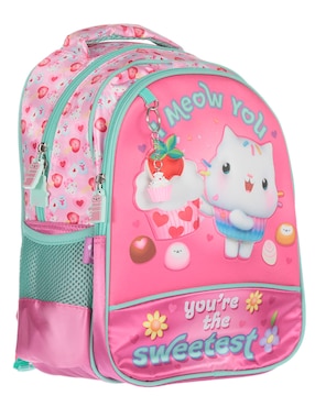 Mochila escolar La casa de muñecas de Gaby Fotorama Cat Cake unisex