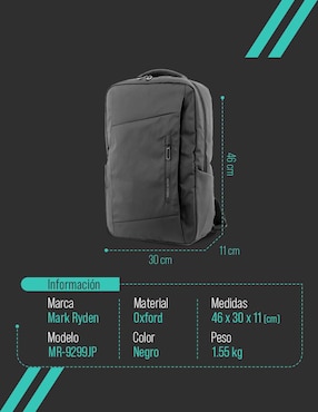 Mochila con portalaptop Mark Ryden impermeable unisex