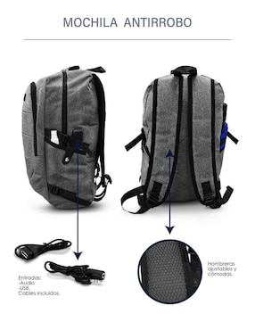 Mochila antirrobo Idea Nuova impermeable unisex