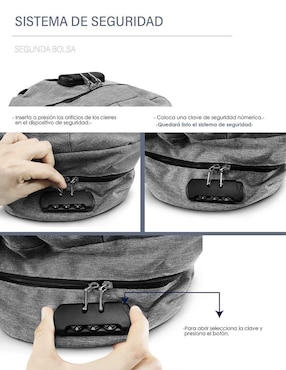 Mochila antirrobo Idea Nuova impermeable unisex