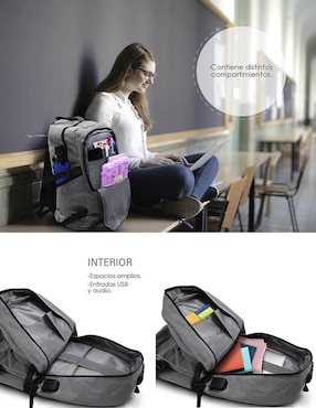 Mochila antirrobo Idea Nuova impermeable unisex