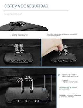 Mochila antirrobo Idea Nuova impermeable unisex