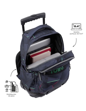 Mochila con portalaptop Totto Ecole unisex