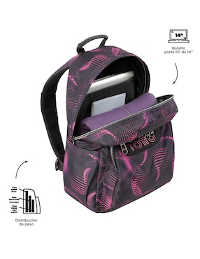 Mochila con portalaptop Totto Ecole unisex