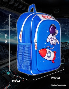 Mochila infantil NASA Techzone Astronauta 3D unisex